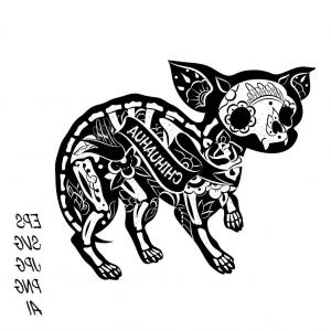 300x300 Object On White Background Skull Dog Sideways Vector Catchsplace