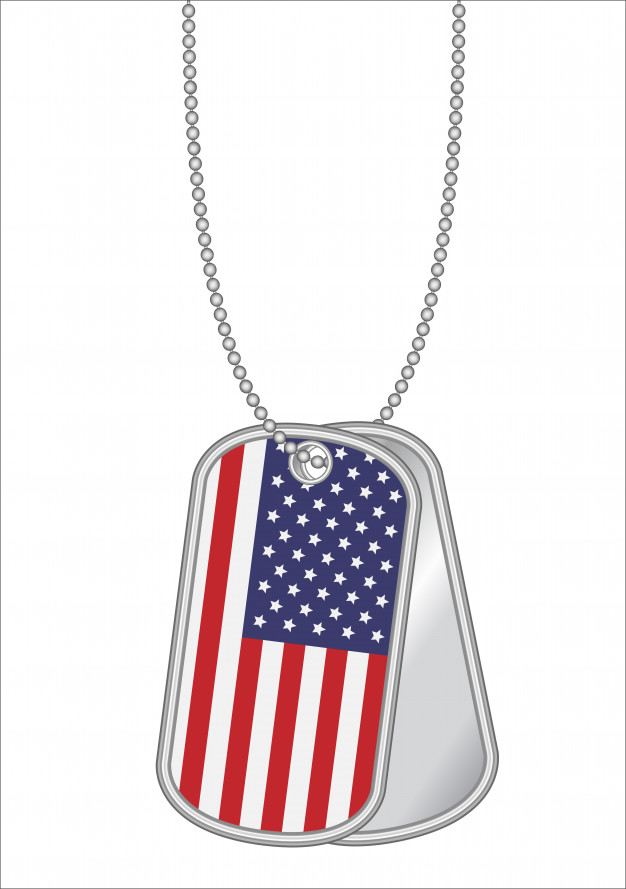 United States Of America Flag On A Steel Dog Tag Vector Premium 626x889 United States Of America Flag On A Steel Dog Tag Vector Premium