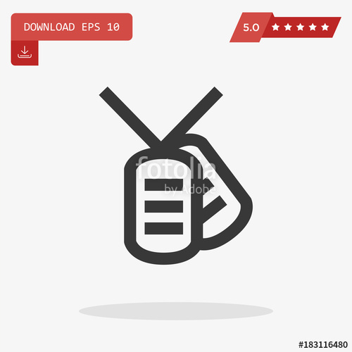 Army Dog Tag Vector Icon Stock Image And Royalty Free Vector 500x500 Army Dog Tag Vector Icon Stock Image And Royalty Free Vector
