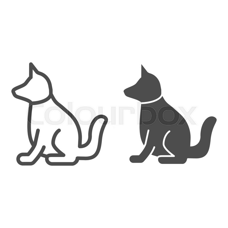 800x800 Dog Line And Glyph Icon Animal Vector Stock Vector Colourbox