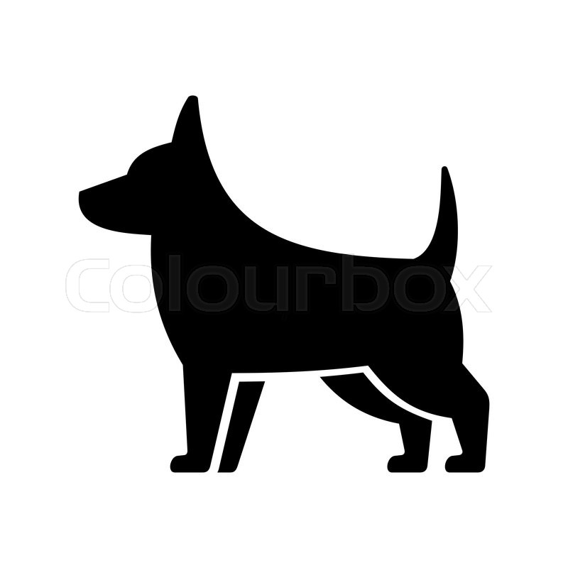 800x800 Simple Dog Icon On White Background Stock Vector Colourbox