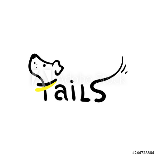 500x500 Vector Illustration Cute Tails Logo