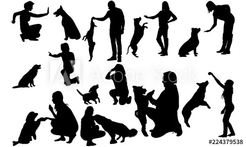 Training A Dog Cricut, Dog Trainer Silhouette Clip Art 500x300 Training A Dog Cricut, Dog Trainer Silhouette Clip Art