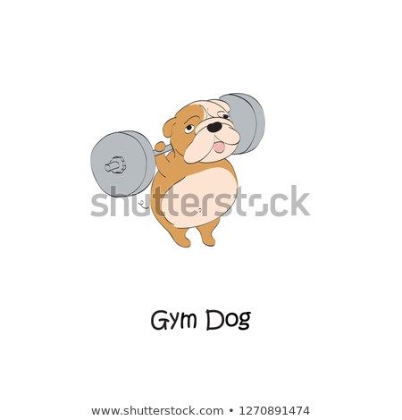 Weight Lifting Vector Illustration With Cute Training Dog 450x470 Weight Lifting Vector Illustration With Cute Training Dog