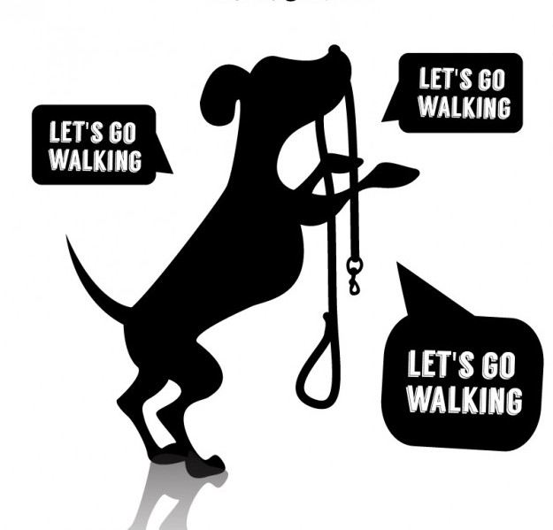Dog Walk Vector Design 625x599 Dog Walk Vector Design