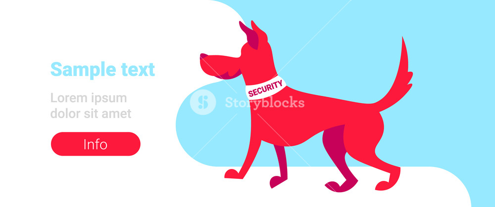 Red Guard Security Dog Training Center Concept Cartoon Animal 1000x419 Red Guard Security Dog Training Center Concept Cartoon Animal