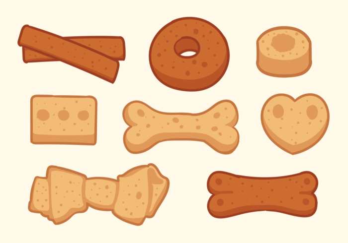 700x490 Dog Biscuit Icons Vector