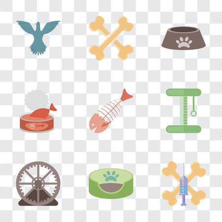 450x450 Set Of Simple Transparency Icons Such As Treats, Pet Bed