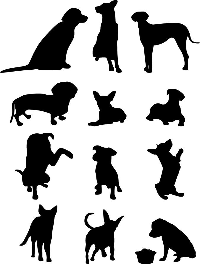 Free Dog Vector Silhouettes Files, Vectors Graphics 676x889 Free Dog Vector Silhouettes Files, Vectors Graphics