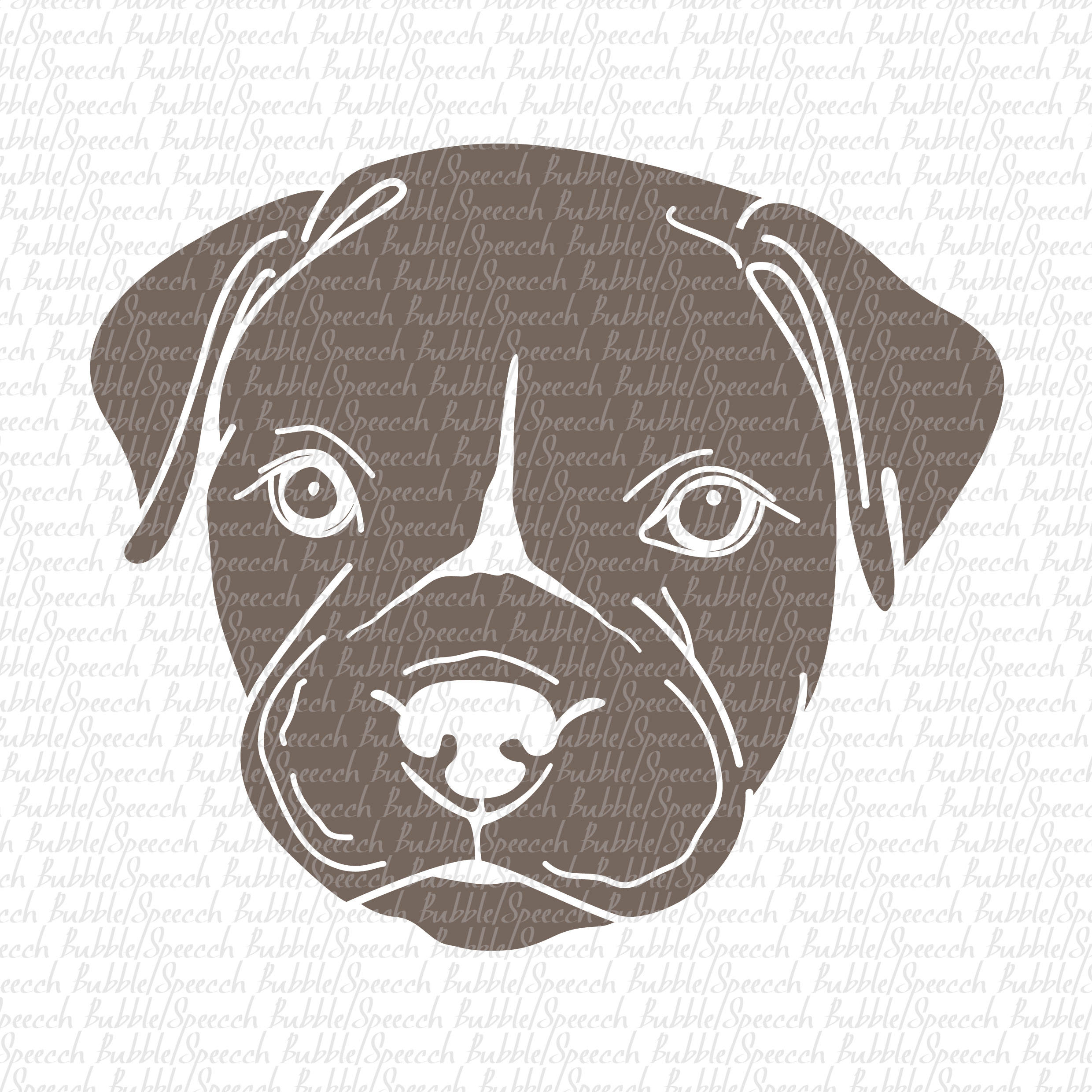 2480x2480 Pit Bull Puppy Dark Clipart Dog Vector Art