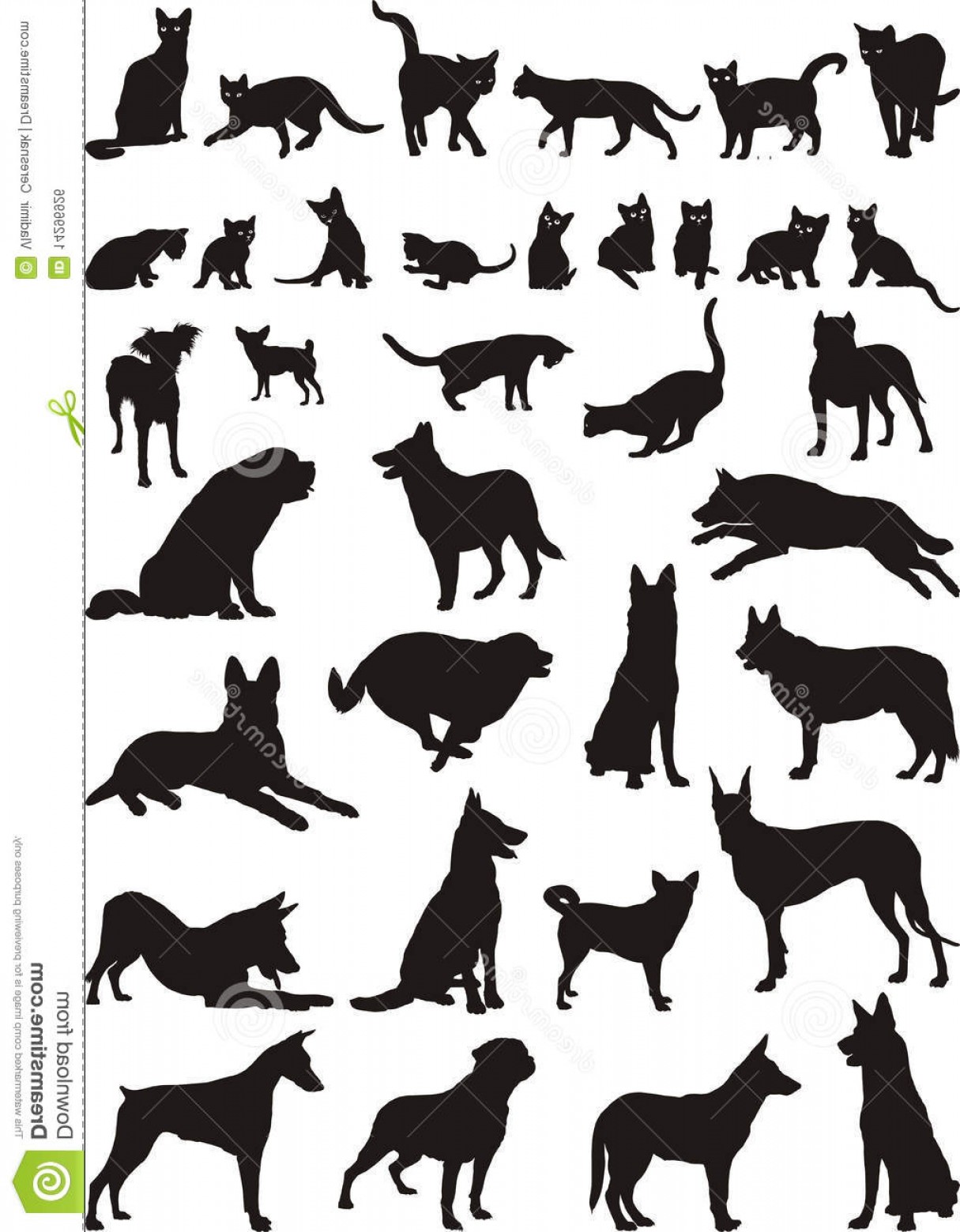 1215x1560 Royalty Free Stock Image Cats Dogs Vector Illustrations Image