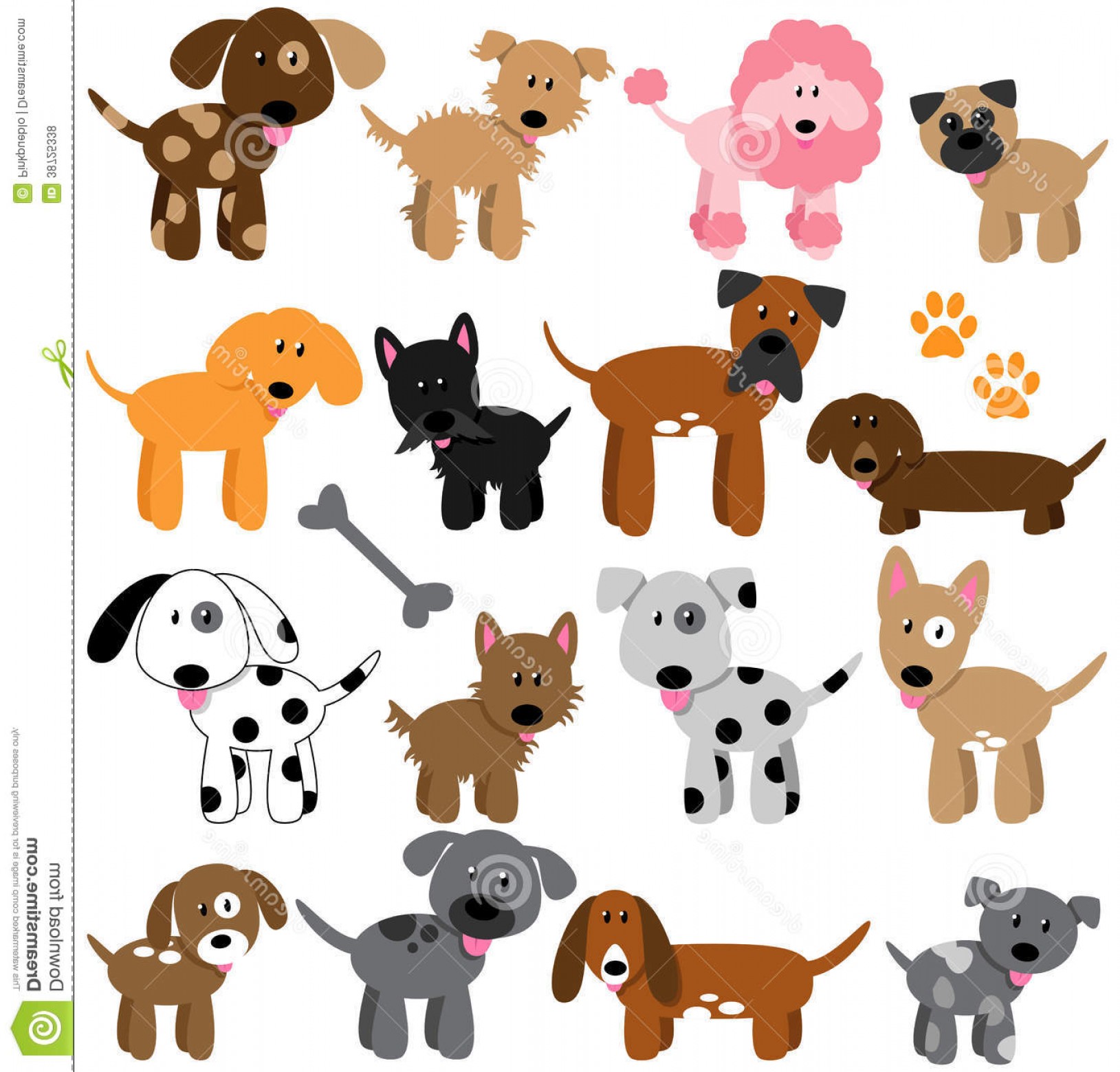 1629x1560 Young Bull Cartoon Dog Vector Catamart