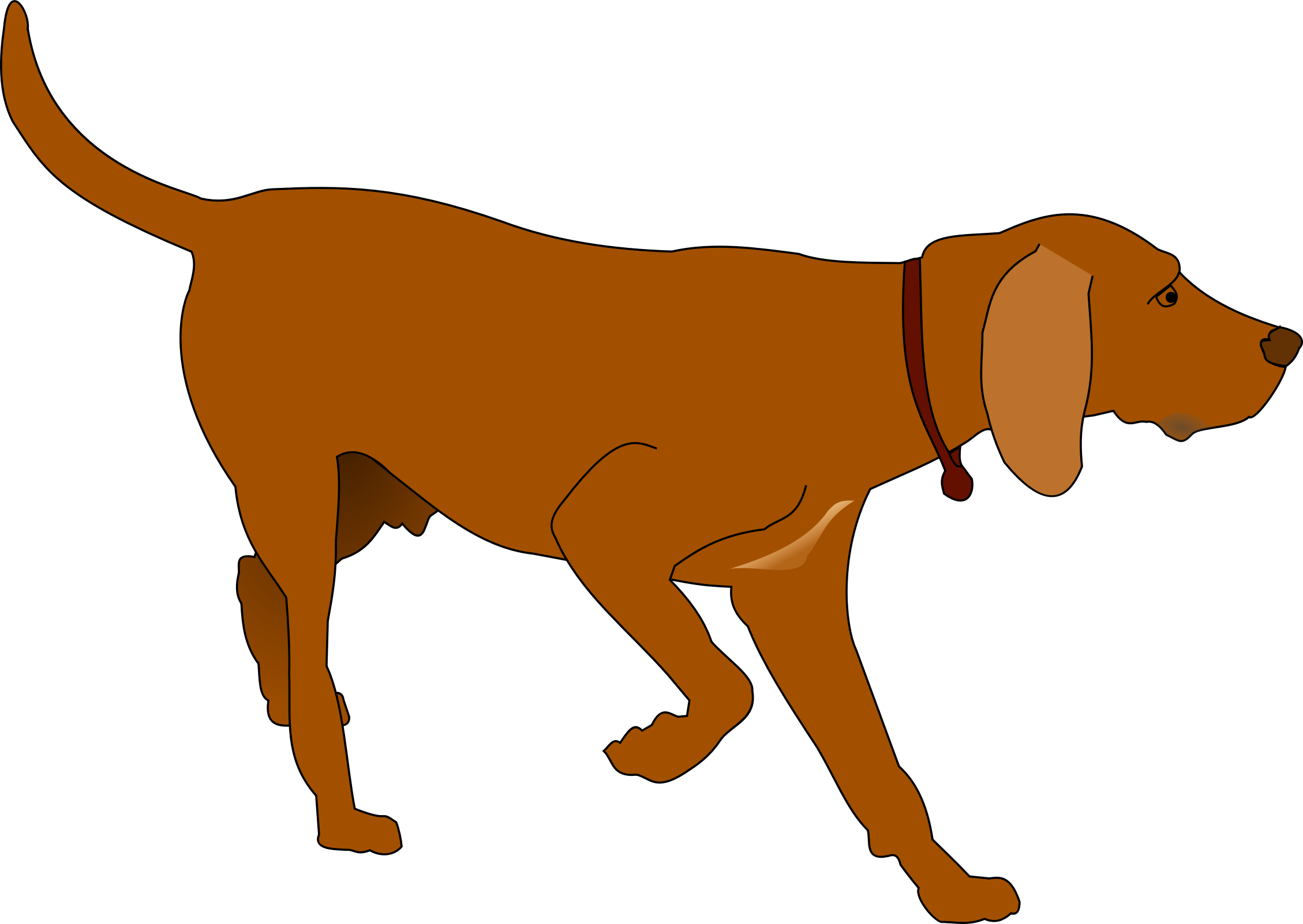 2258x1603 Hunting Dog Vector Clipart Image