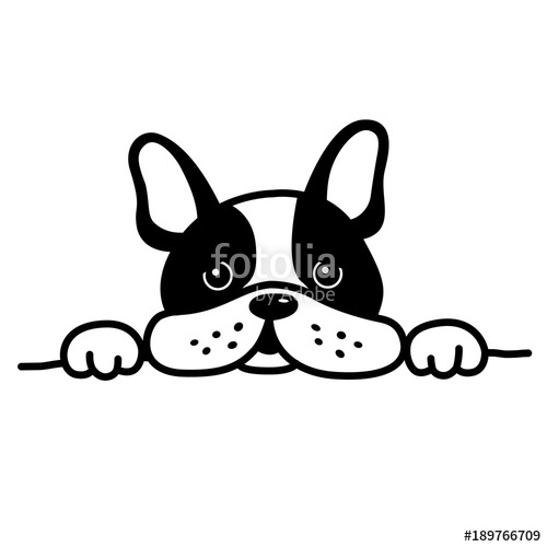 500x500 Dog Vector French Bulldog Icon Cartoon Illustration Character