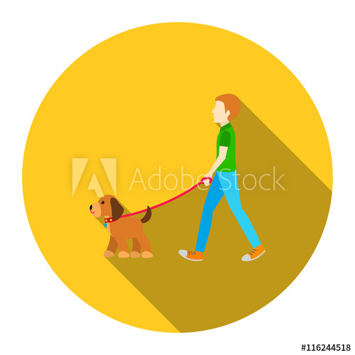 Dog Walk Vector Icon Flat Singe Pet Icon From The Big Dog 500x500 Dog Walk Vector Icon Flat Singe Pet Icon From The Big Dog
