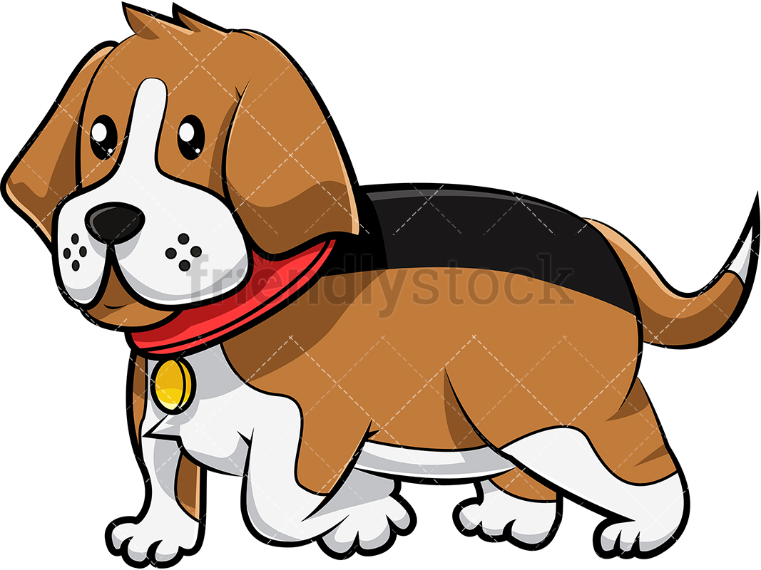 Beagle Dog Walking Cartoon Vector Clipart 1067x800 Beagle Dog Walking Cartoon Vector Clipart