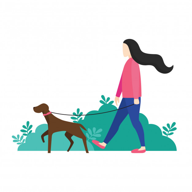 Woman And Dog Walking Vector Premium Download 626x626 Woman And Dog Walking Vector Premium Download