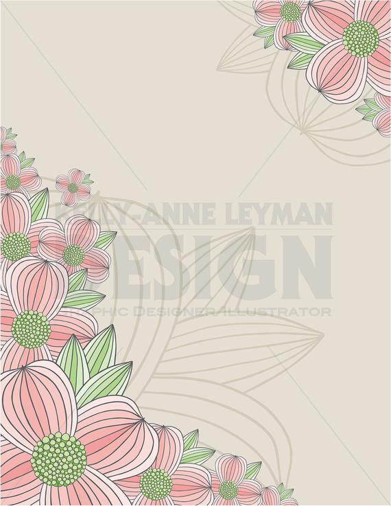 Floral Background Spring Background Flower Border Dogwood Etsy 570x737 Floral Background Spring Background Flower Border Dogwood Etsy