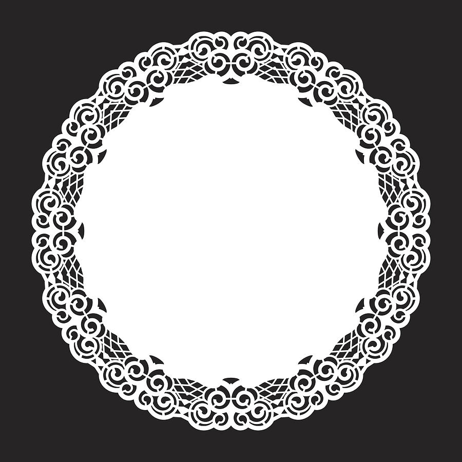 900x900 Lace Round Paper Doily, Lacy Snowflake, Greeting Element, Template
