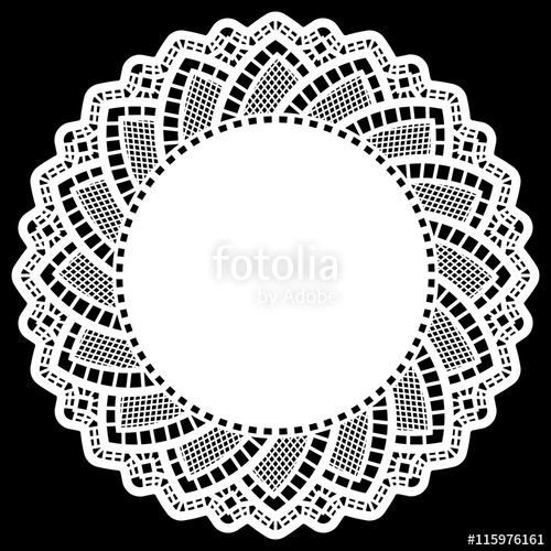 500x500 Lace Round Paper Doily, Lacy Snowflake, Greeting Element Package