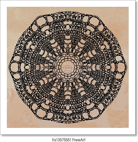 561x581 Free Art Print Of Elegant Lacy Doily Vector Template Invitation