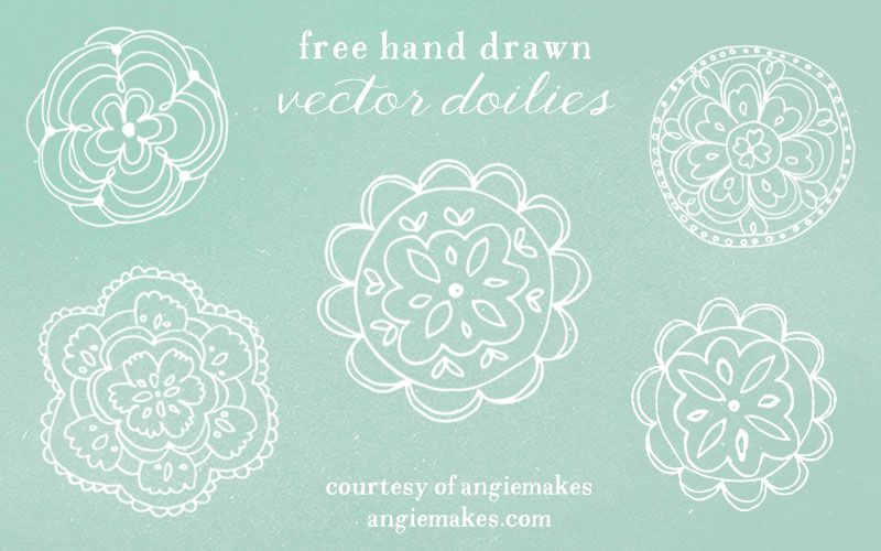 800x500 Free Lace Doily Vector