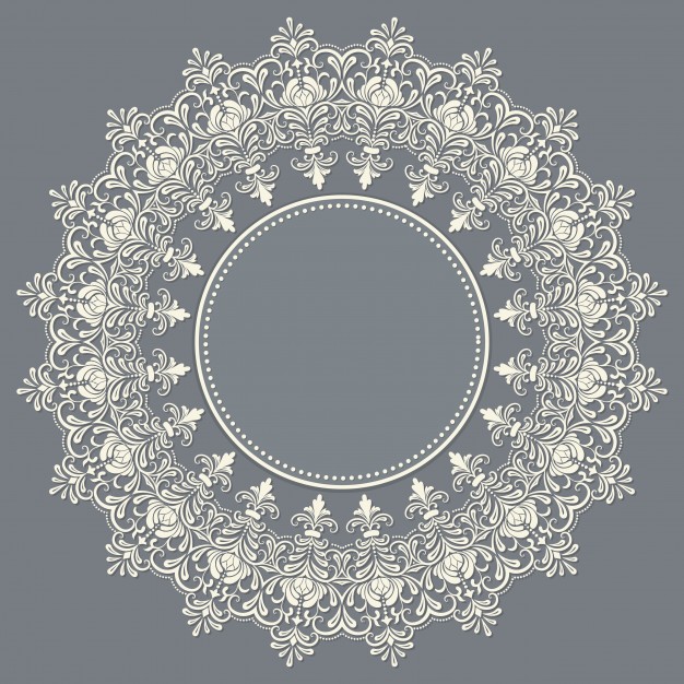 626x626 Vector Ornamental Round Lace With Damask And Arabesque Elements