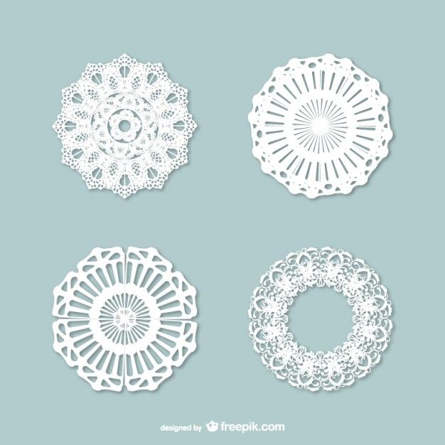 626x626 Vintage Lace Ornaments Pack Photoshop Vector Free, Vector Free