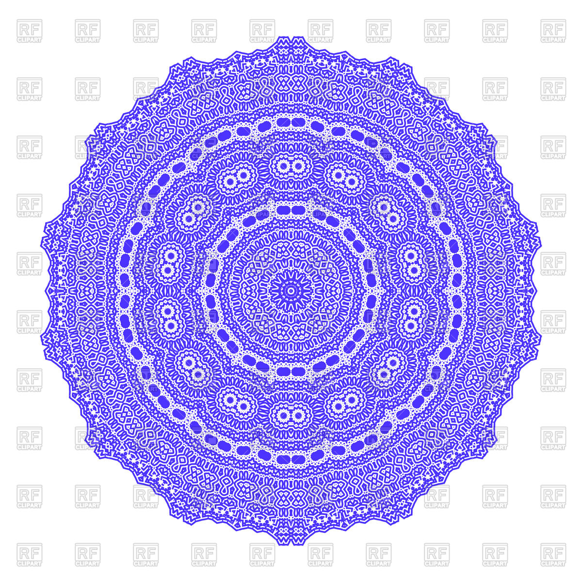 1200x1200 Circle Lace Ornament, Round Ornamental Geometric Doily Pattern