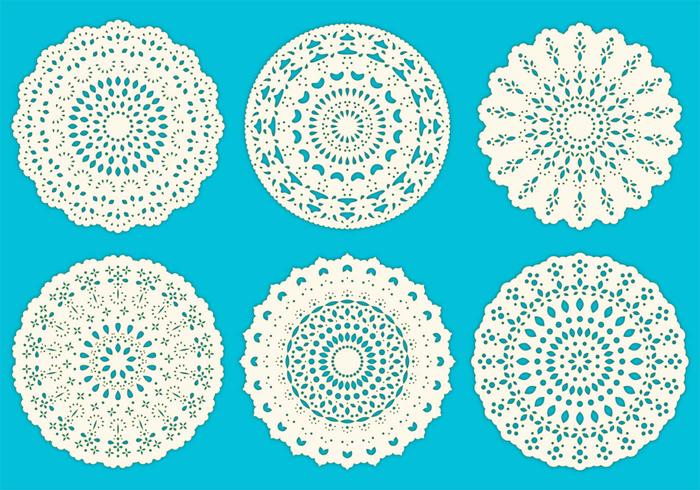 700x490 Crochet Lace Vector Circles