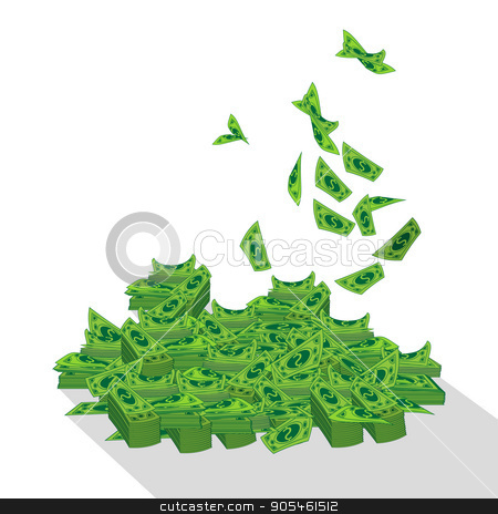 450x464 Dolar A Bunch Of Mountain Money Stock Vector