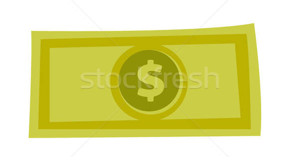 600x315 Dollar Money Banknote Vector Cartoon Illustration Vector