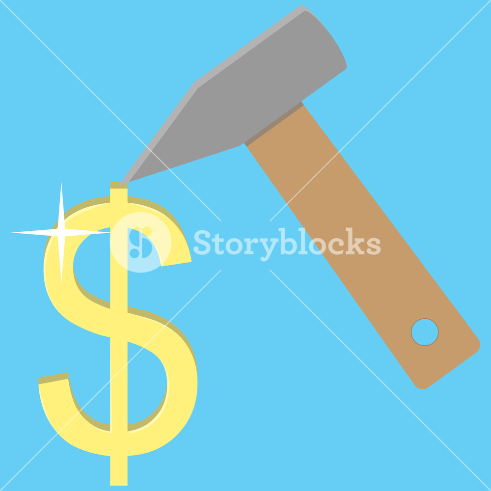 1000x1000 Golden Dolar Make Money Concept Business Finance And Success