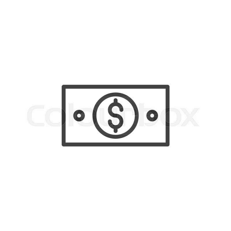 Dollar Bill Outline Icon Linear Style Stock Vector Colourbox 800x800 Dollar Bill Outline Icon Linear Style Stock Vector Colourbox