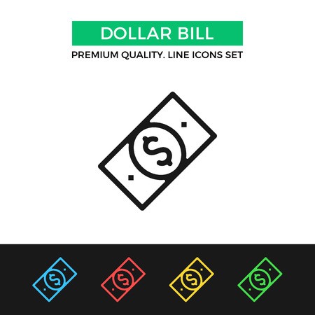Vector Dollar Bill Icon Thin Line Icon Royalty Free Vector Graphics 450x450 Vector Dollar Bill Icon Thin Line Icon Royalty Free Vector Graphics