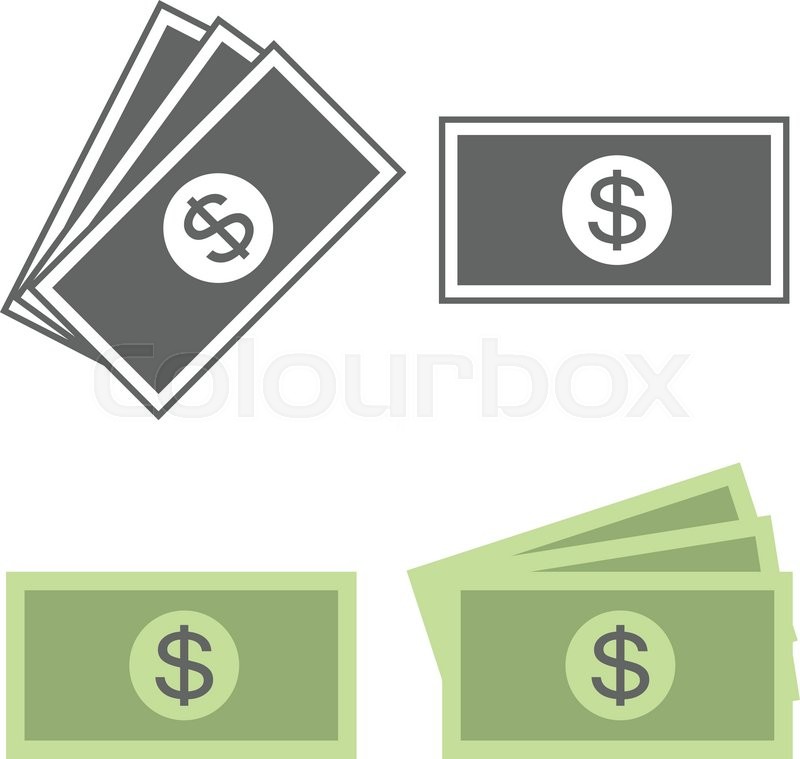 Vector Money Icon, Dollar Bill, Flat Stock Vector Colourbox 800x759 Vector Money Icon, Dollar Bill, Flat Stock Vector Colourbox