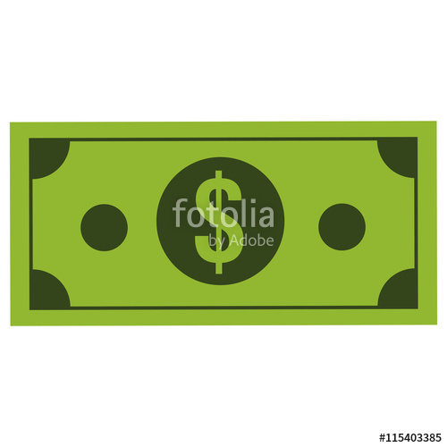 Flat Design Dollar Bill Icon Vector Illustration Stock Image 500x500 Flat Design Dollar Bill Icon Vector Illustration Stock Image