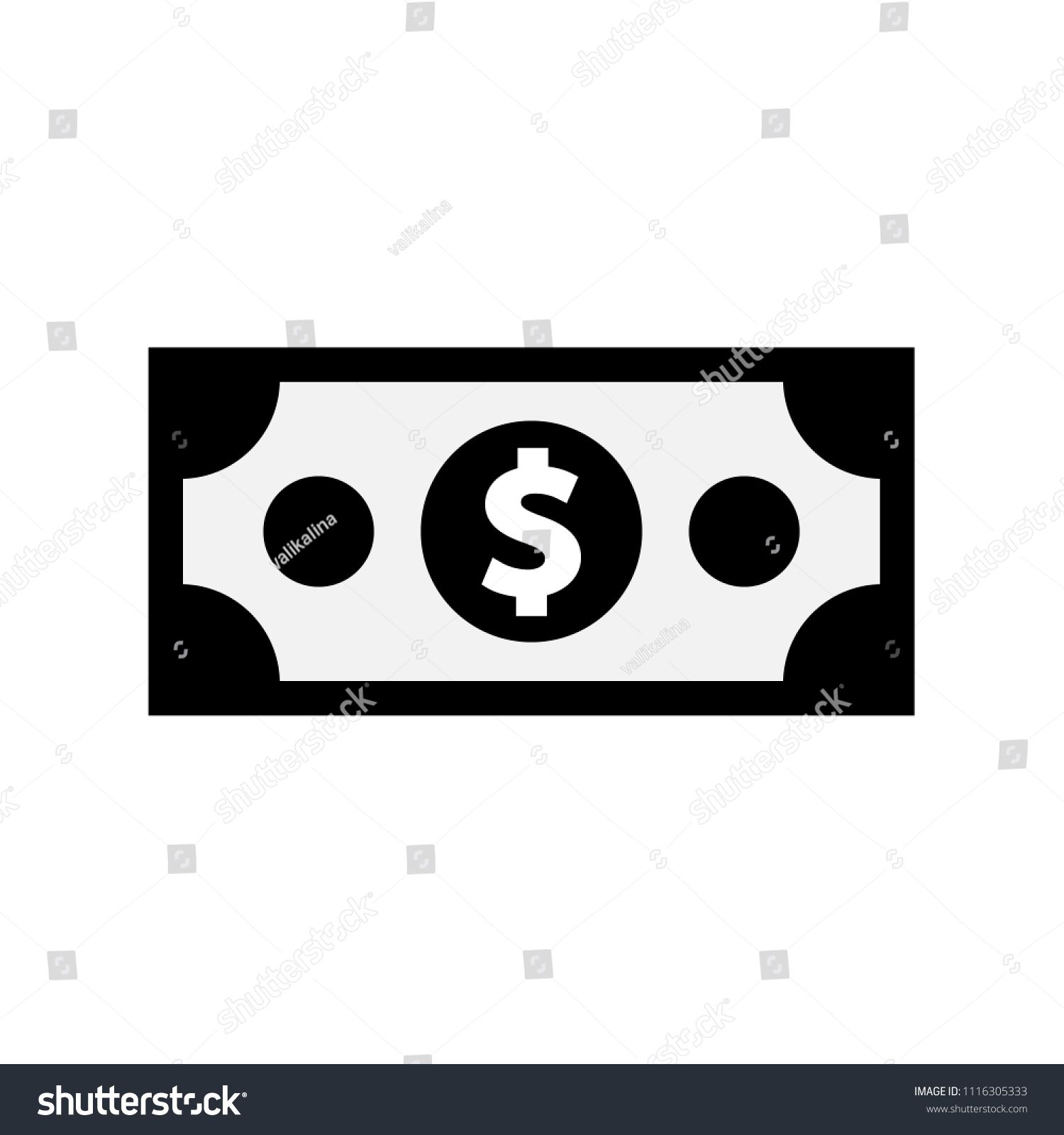 Icon Of The Dollar Bill Vector Icon Isolated On White 1500x1600 Icon Of The Dollar Bill Vector Icon Isolated On White