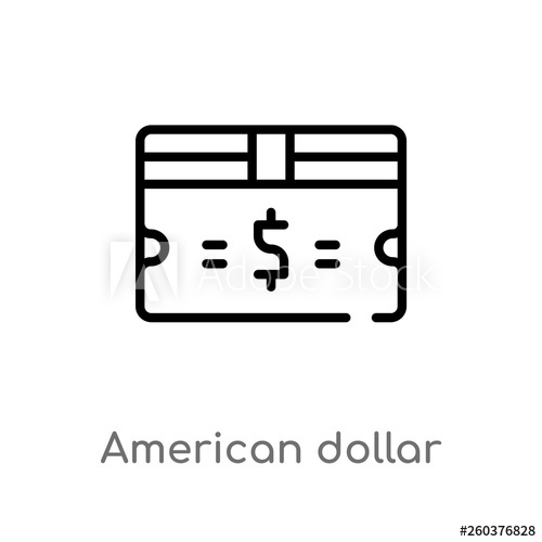 Outline American Dollar Bill Vector Icon Isolated Black Simple 500x500 Outline American Dollar Bill Vector Icon Isolated Black Simple