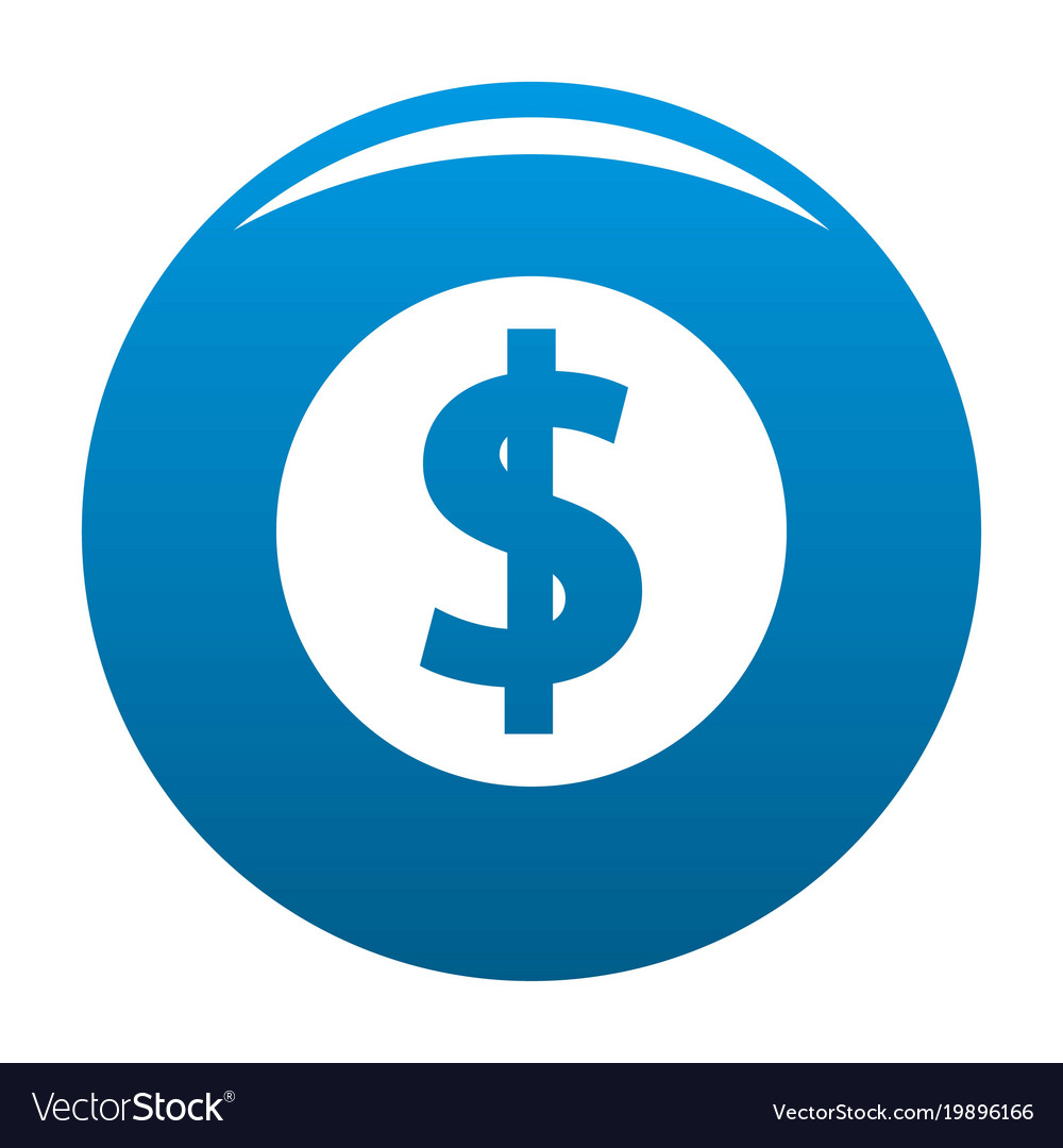 1000x1080 Dollar Icon Blue Vector