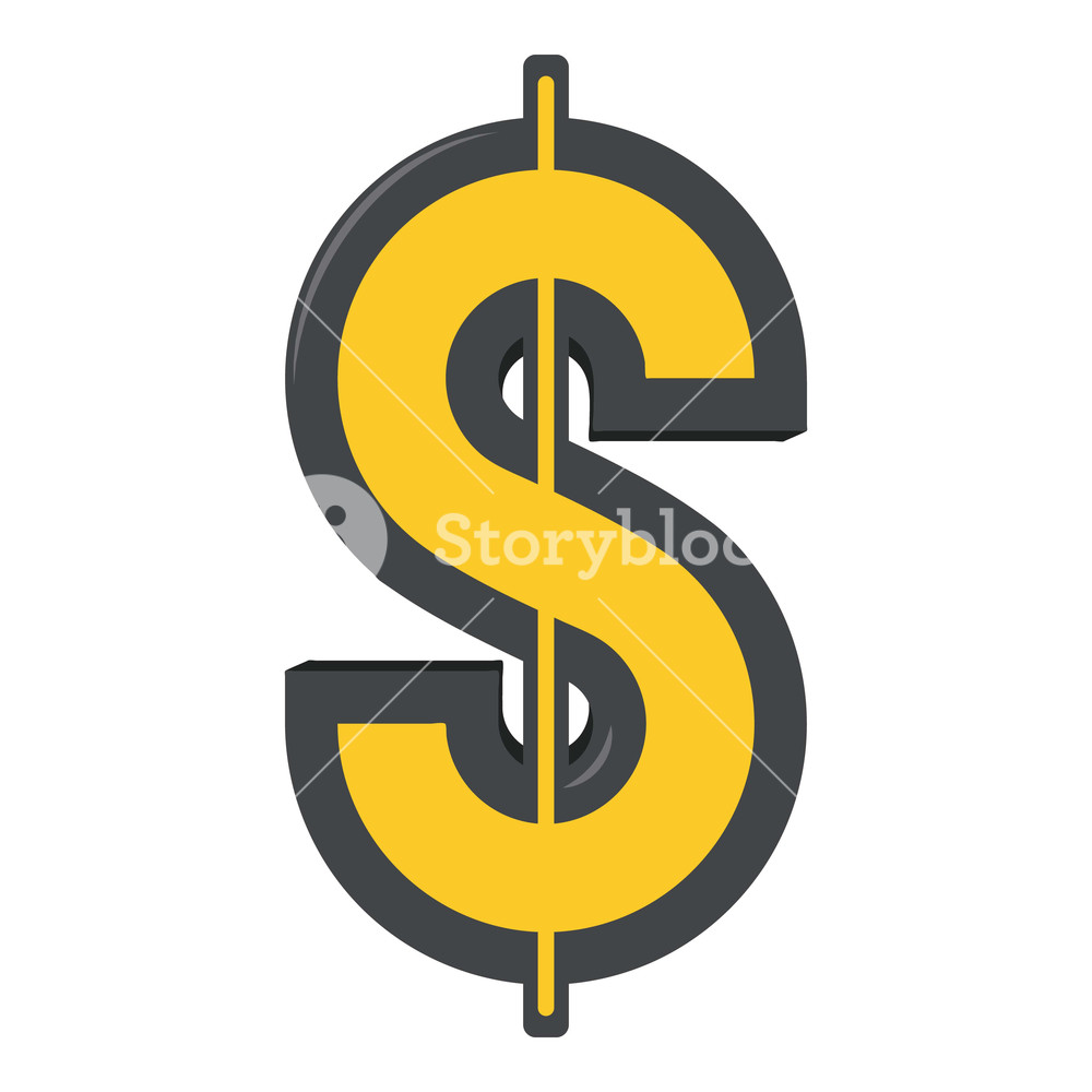1000x1000 Dollar Icon Cartoon Illustration Of Dollar Vector Icon For Web