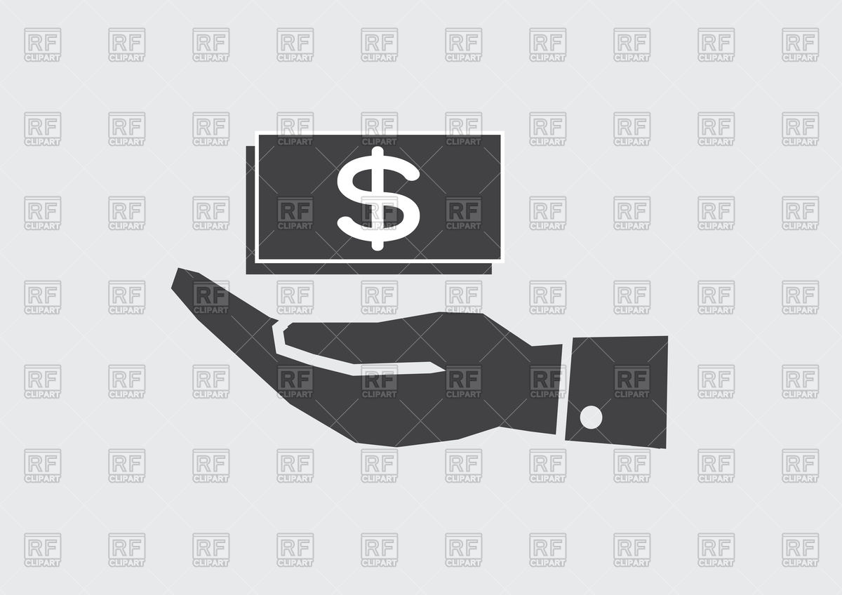 1200x848 Hand With Dollar Icon Vector Image Of Business, Finance Tumdee