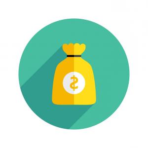 300x300 Money Bag Cartoon Dollar Icon Vector Hoodamathrun