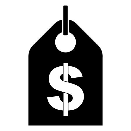 450x450 Vector Illustration Of Price Tag With Dollar Icon In Black