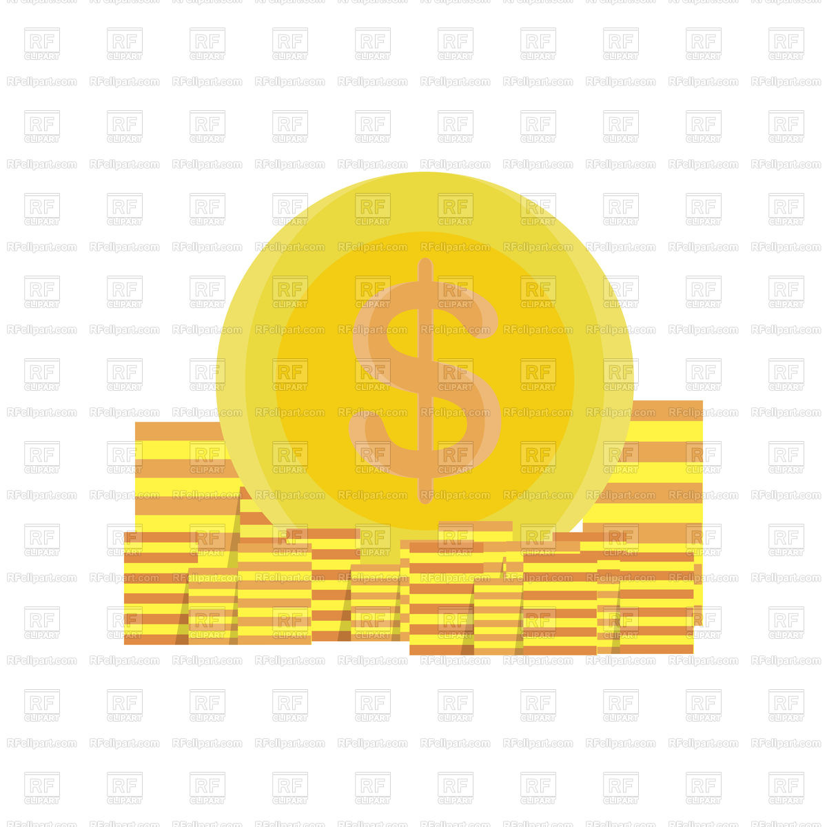 1200x1200 Coins Dollar Icon Vector Image Of Business, Finance Vectorup