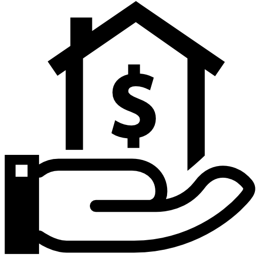 512x512 House With Dollar Sign On A Hand Free Vector Icons Designed