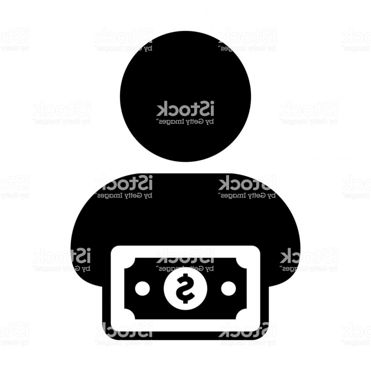 1228x1228 Sales Icon Vector Male User Person Profile Avatar With Dollar Sign