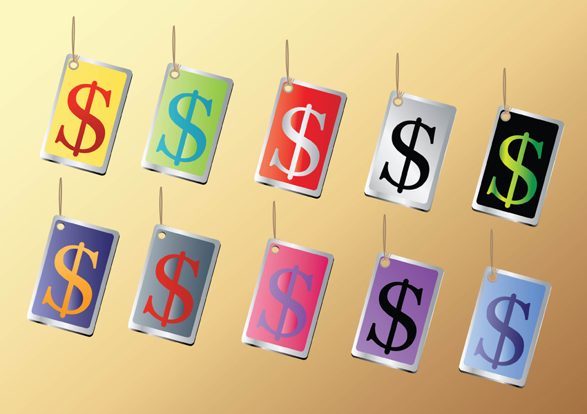 850x600 Dollar Signs Vector Art Graphics
