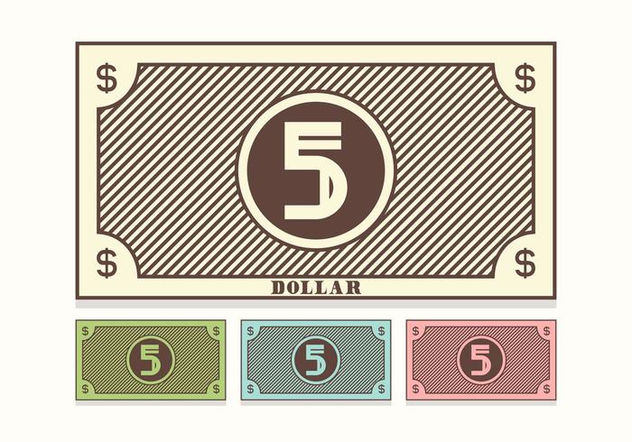 700x490 Retro Dollar Bill Vector