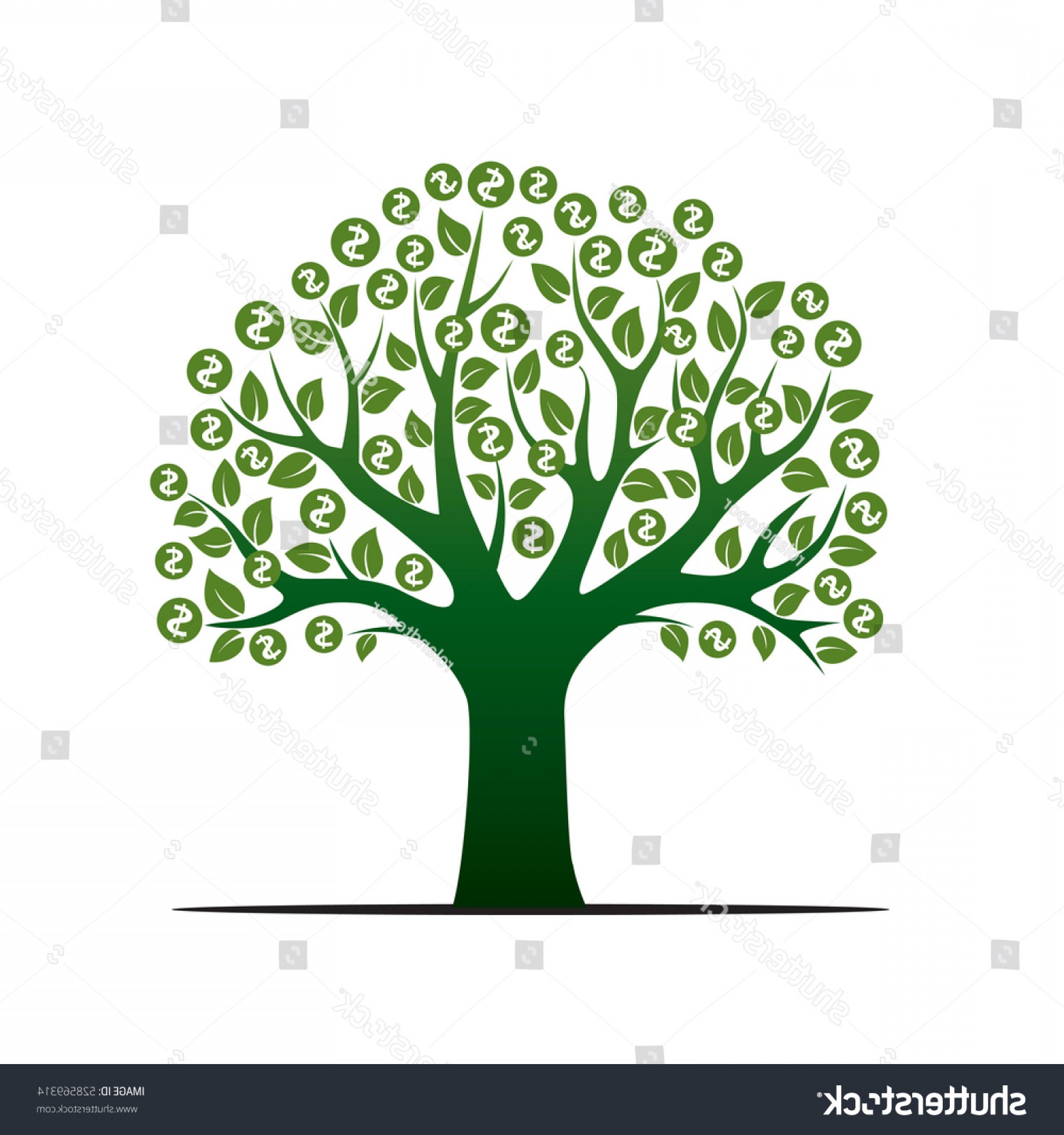 1800x1920 Shutterstock Green Vector Tree And Sign Of Dollar Newwaysys